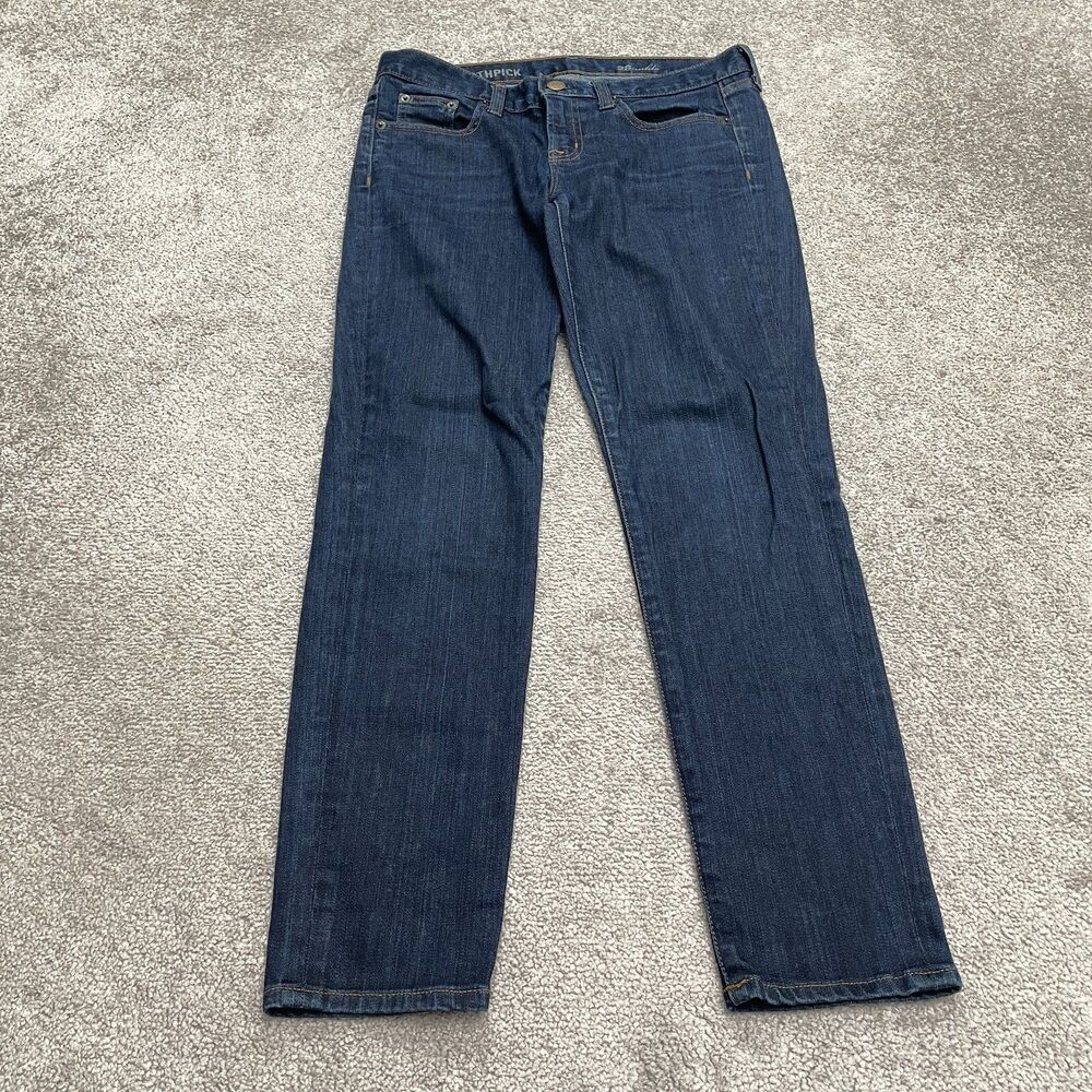 J.Crew Toothpick Ankle Denim Jeans Womens 28 Blue Dark Wash Straight Leg 32x28